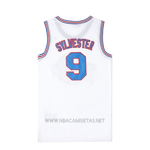 Camiseta Tune Squad Sylvester NO 9 Blanco